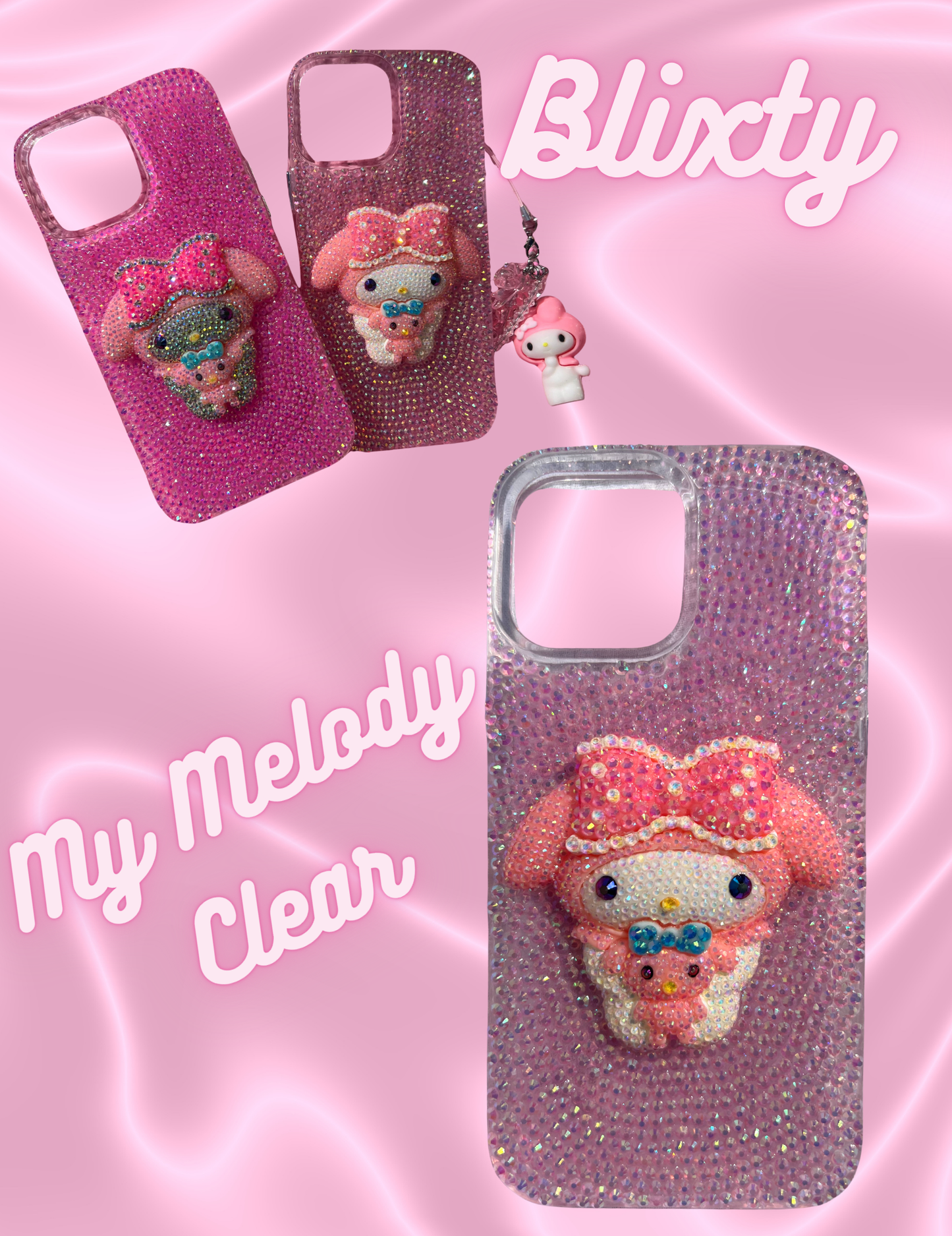 My Melody Clear Bling Case