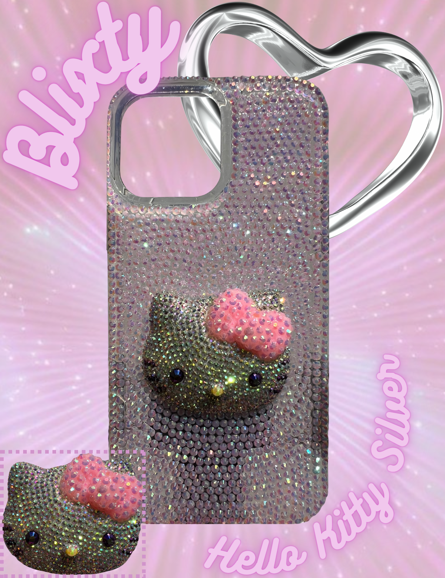 Hello Kitty Silver Bling Case